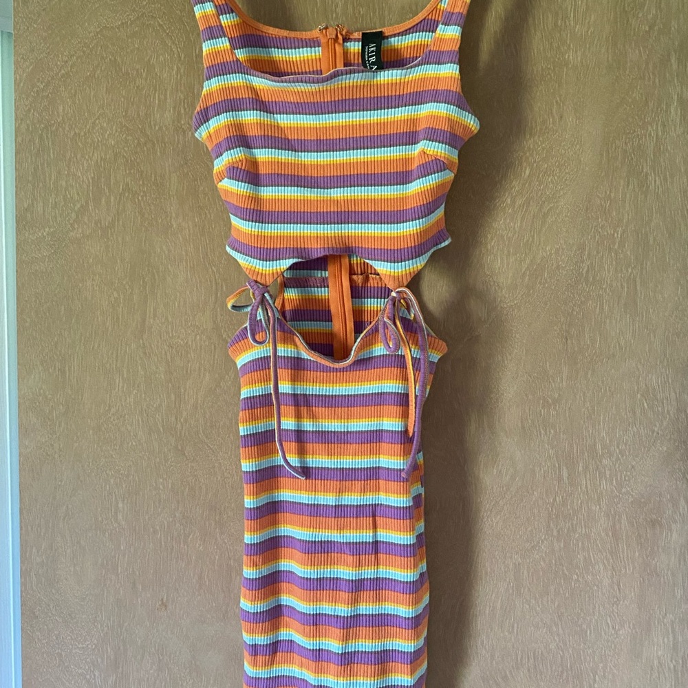 AKIRA Multicolor Striped Dress